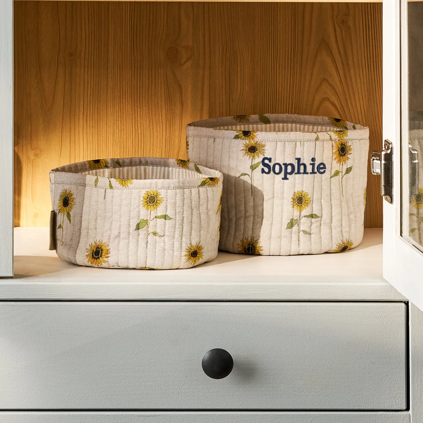 Sunflower Storage Baskets (Set of 2)
