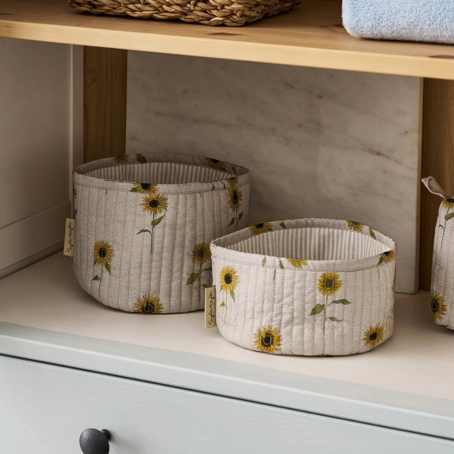 Sunflower Storage Baskets (Set of 2)
