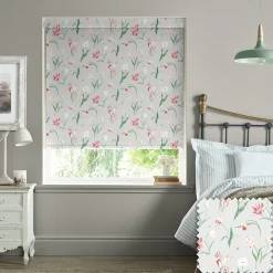 Tulips Pale Grey Made to Measure Roller Blind