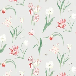 Tulips Pale Grey Made to Measure Roller Blind
