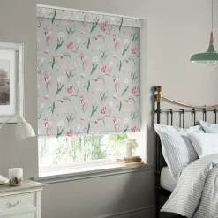 Tulips Pale Grey Made to Measure Roller Blind