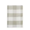 Warm Stone Gingham Linen Tablecloth
