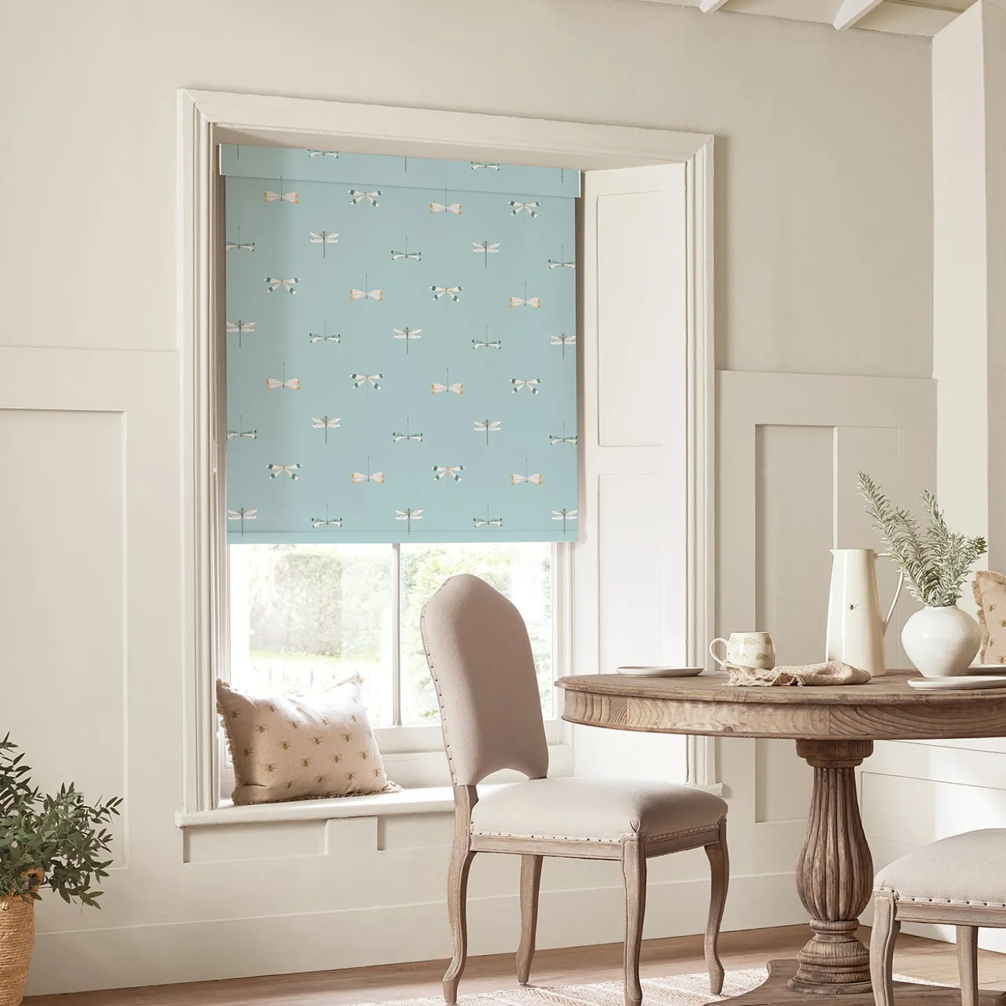 Watercolour Dragonfly Blue Made to Measure Roller Blind