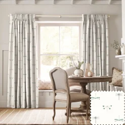 Watercolour Dragonfly White Made to Measure Curtains