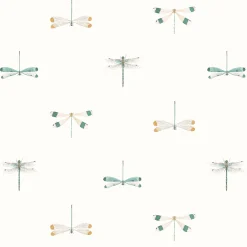 Watercolour Dragonfly White Made to Measure Roller Blind