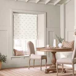Watercolour Dragonfly White Made to Measure Roman Blind
