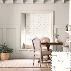 Watercolour Dragonfly White Made to Measure Roman Blind