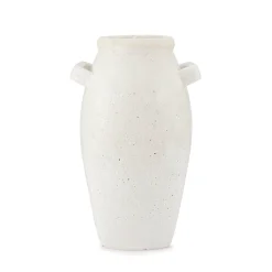 White Tall Terracotta Vase