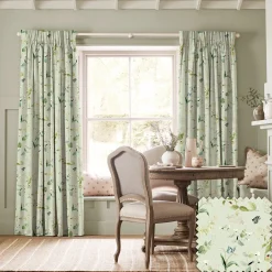 Wild Floral Soft Green Made to Measure Curtains