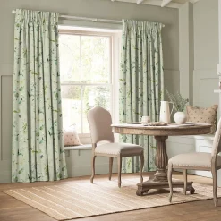 Wild Floral Soft Green Made to Measure Curtains