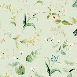 Wild Floral Soft Green Made to Measure Roller Blind
