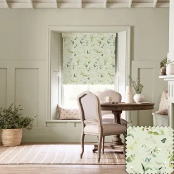Wild Floral Soft Green Made to Measure Roller Blind