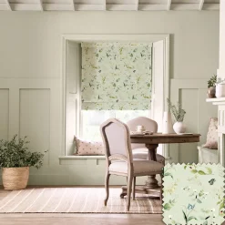 Wild Floral Soft Green Made to Measure Roman Blind
