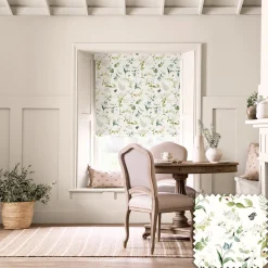 Wild Floral White Made to Measure Roller Blind