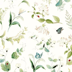 Wild Floral White Made to Measure Roman Blind