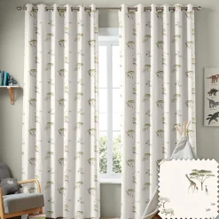Wild Savannah Off White Made to Measure Curtains