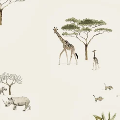 Wild Savannah Off White Made to Measure Curtains