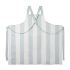 Witham Blue Stripe Linen Cross Back Apron