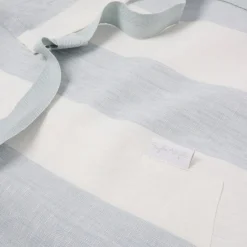 Witham Blue Stripe Linen Cross Back Apron