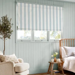 Witham Blue Stripe Made to Measure Roman Blind