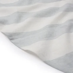 Witham Blue Stripe Round Linen Tablecloth