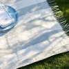 Witham Blue Stripe Woven Picnic Blanket