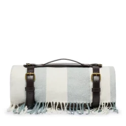 Witham Blue Stripe Woven Picnic Blanket