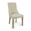 Witham Buttoned Back Dining Chair - Cream