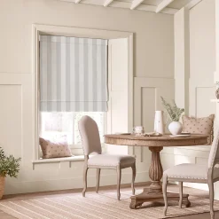 Witham Grey Stripe Made to Measure Roman Blind