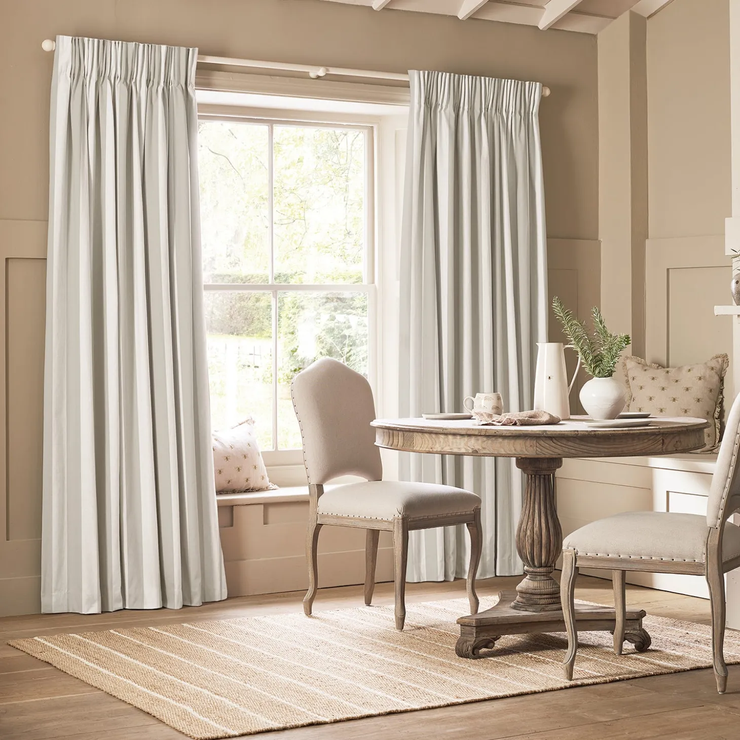 Witham Off White Stripe Made to Measure Curtains