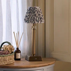 Witham Pearl Grey Leaf Lampshade
