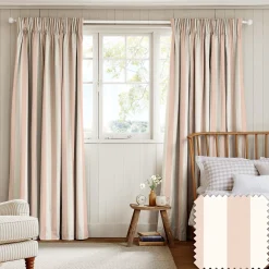 Witham Pink Stripe Made to Measure Curtains