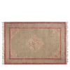 Witham Printed Natural Rug - Pink Edge