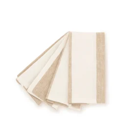 Witham Sand Stripe Linen Napkins (Set of 4)