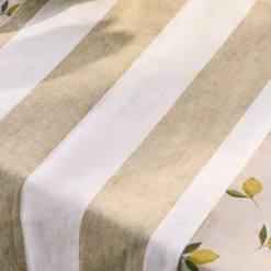 Witham Sand Stripe Linen Table Runner