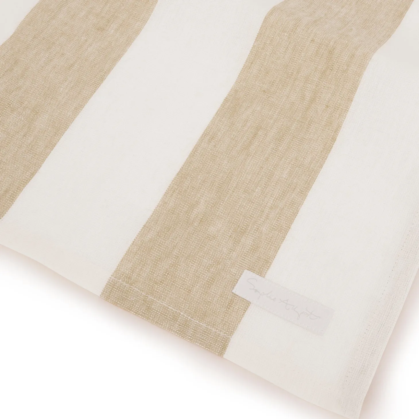 Witham Sand Stripe Linen Table Runner