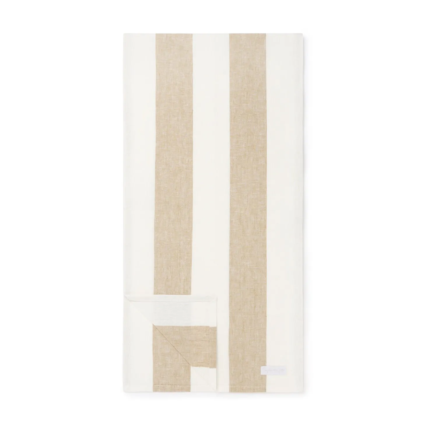 Witham Sand Stripe Linen Table Runner