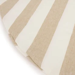 Witham Sand Stripe Round Linen Tablecloth