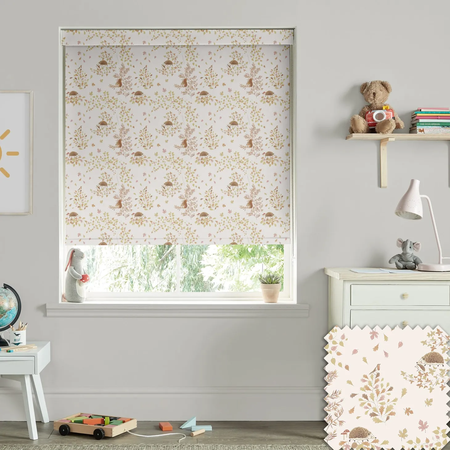 Woodland Friends Off White Made to Measure Roller Blind