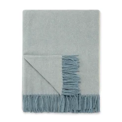 Wool Throw - Duck Egg